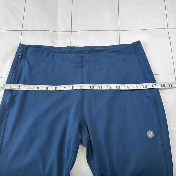 ASICS Leggings Womens Large Blue D1 Running Athletic Stretch Workout Fitness Gym - Picture 7 of 10